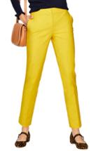 Women's Boden Richmond Polka Dot Stripe Contrast Ankle Pants (similar To 16w-18w) - Yellow