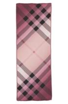 Women's Burberry Ombre Check Silk Scarf, Size - Pink