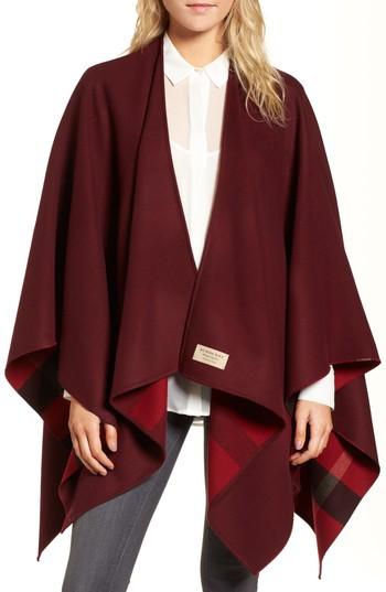 Women's Burberry Merino Wool Reversible Wrap