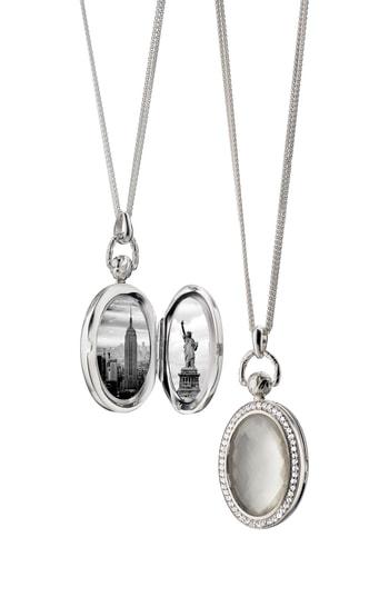 Women's Monica Rich Kosann Rock Crystal Locket Necklace