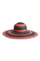 Women's San Diego Hat Stripe Wheat Straw Hat - Pink