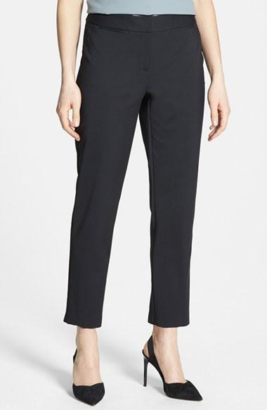 Women's Nordstrom Collection 'veloria' Slim Ankle Pants - Black