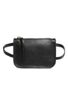 Women's Madewell The Simple Pouch Leather Belt Bag - True Black
