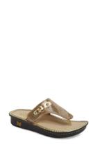 Women's Alegria 'vanessa' Thong Sandal -8.5us / 38eu - Metallic