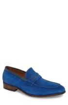 Men's Right Bank Shoe Co Lex Apron Toe Penny Loafer M - Blue