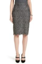 Women's St. John Collection Plume Embroidered Lace Pencil Skirt
