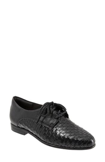 Women's Trotters Lizzie Derby Flat M - Black