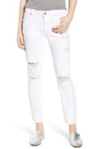 Women's Dl1961 Davis Ripped Ankle Girlfriend Jeans - White