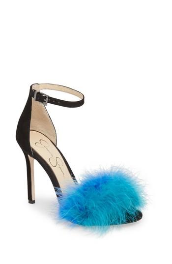 Women's Jessica Simpson Jesaphine Feathered Sandal M - Pink