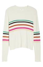 Women's Bp. Lettuce Edge Multi Stripe Sweater - Ivory