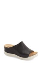 Women's Fly London 'wigg' Platform Wedge Slide Sandal -9.5us / 40eu - Black