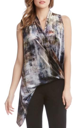 Women's Karen Kane Asymmetric Drape Front Top - Purple