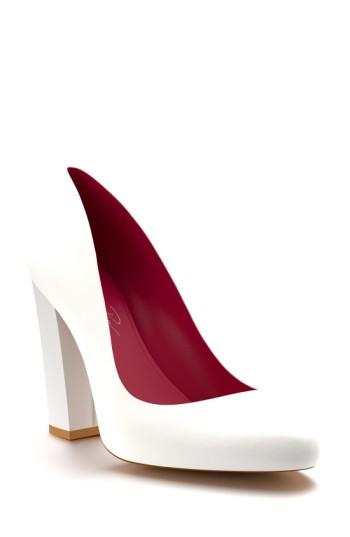 Women's Shoes Of Prey Round Toe Pump B - White