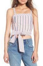 Women's Storee Tie Front Crop Top