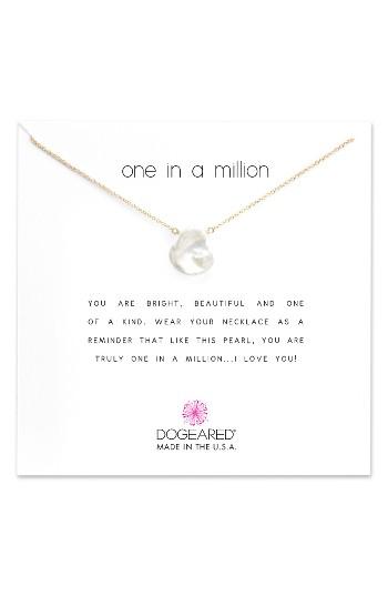 Women's Dogeared Reminder - One In A Million Keshi Pearl Pendant Necklace