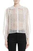 Women's Shrimps John Embroidered Organza Shirt