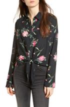 Women's Ten Sixty Sherman Tie Front Shirt - Black