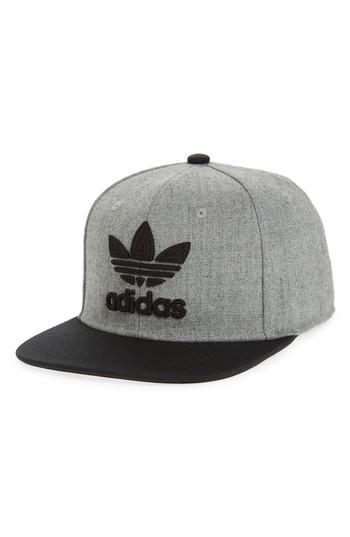 Men's Adidas Originals Trefoil Chain Snapback Baseball Cap - Grey