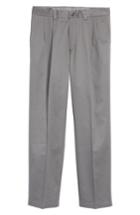 Men's Nordstrom Men's Shop 'classic' Smartcare(tm) Relaxed Fit Double Pleated Cotton Pants X 32 - Grey (online Only)