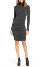 Women's Halogen Side Ruched Turtleneck Dress, Size - Grey