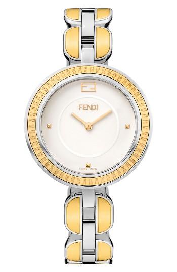 Women's Fendi My Way Genuine Fox Fur Bracelet Watch, 36mm