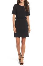 Women's Charles Henry Ruffle Crepe Sheath Dress - Black