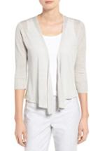 Petite Women's Nic+zoe 4-way Convertible Three Quarter Sleeve Cardigan, Size P - Grey