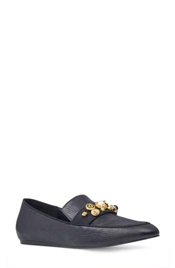 Women's Nine West Baus Loafer Flat .5 M - Black
