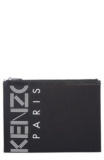 Kenzo Sport Logo Nylon Pouch - Black