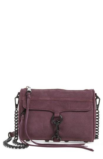 Rebecca Minkoff Mini Mac Nubuck Convertible Crossbody Bag - Blue