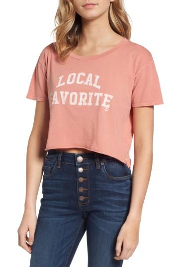 Women's Billabong Local Favorite Graphic Crop Tee - Pink