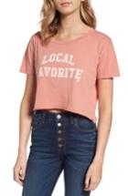 Women's Billabong Local Favorite Graphic Crop Tee - Pink
