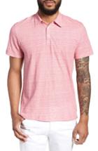Men's Zachary Prell Cedar Regular Fit Grid Print Polo - Pink