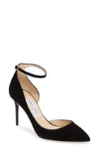 Women's Jimmy Choo 'lucy' Half D'orsay Pointy Toe Pump Us / 38eu - Black