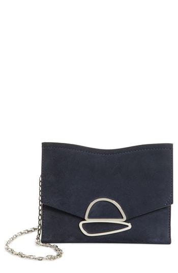 Proenza Schouler Small Goatskin Leather Clutch - Blue