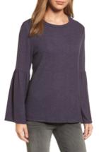 Petite Women's Gibson Bell Sleeve Cozy Fleece Pullover P - Purple