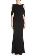Women's Talbot Runhof Cold Shoulder Drape Back Gown