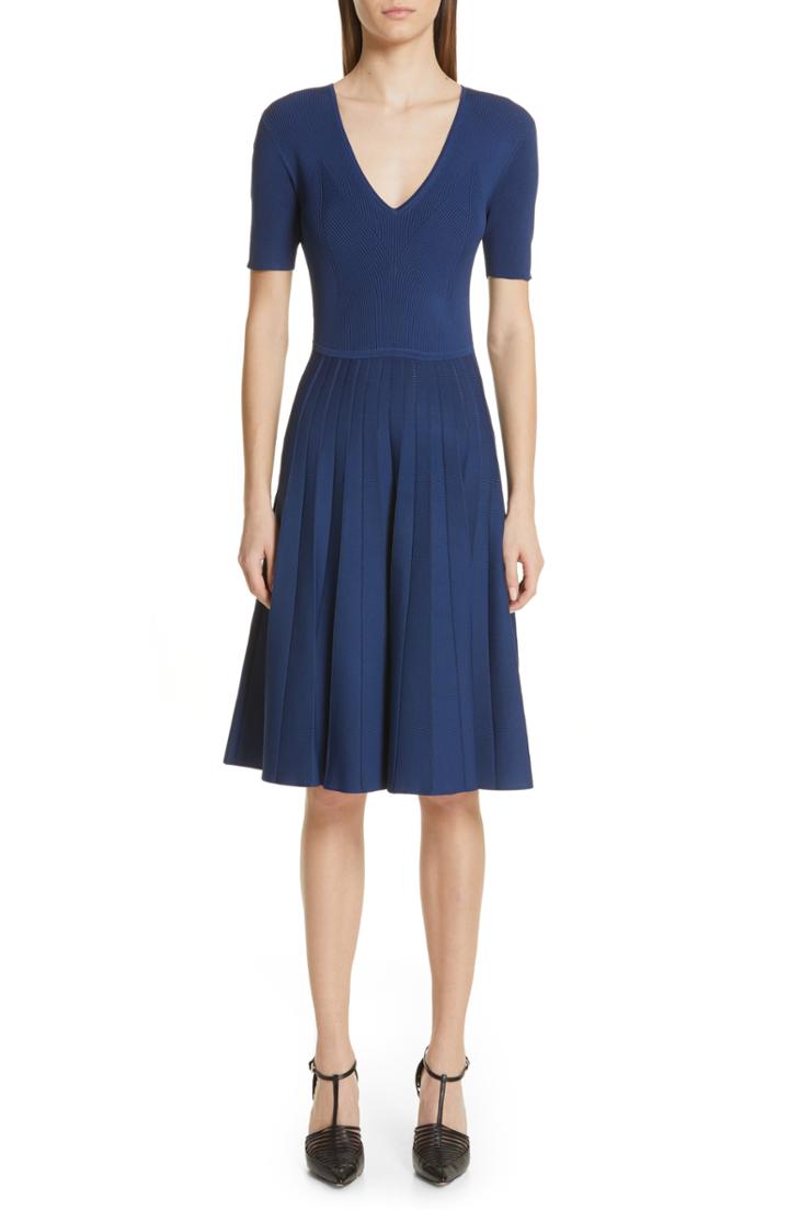 Women's Jason Wu Knit Fit & Flare Dress - Blue