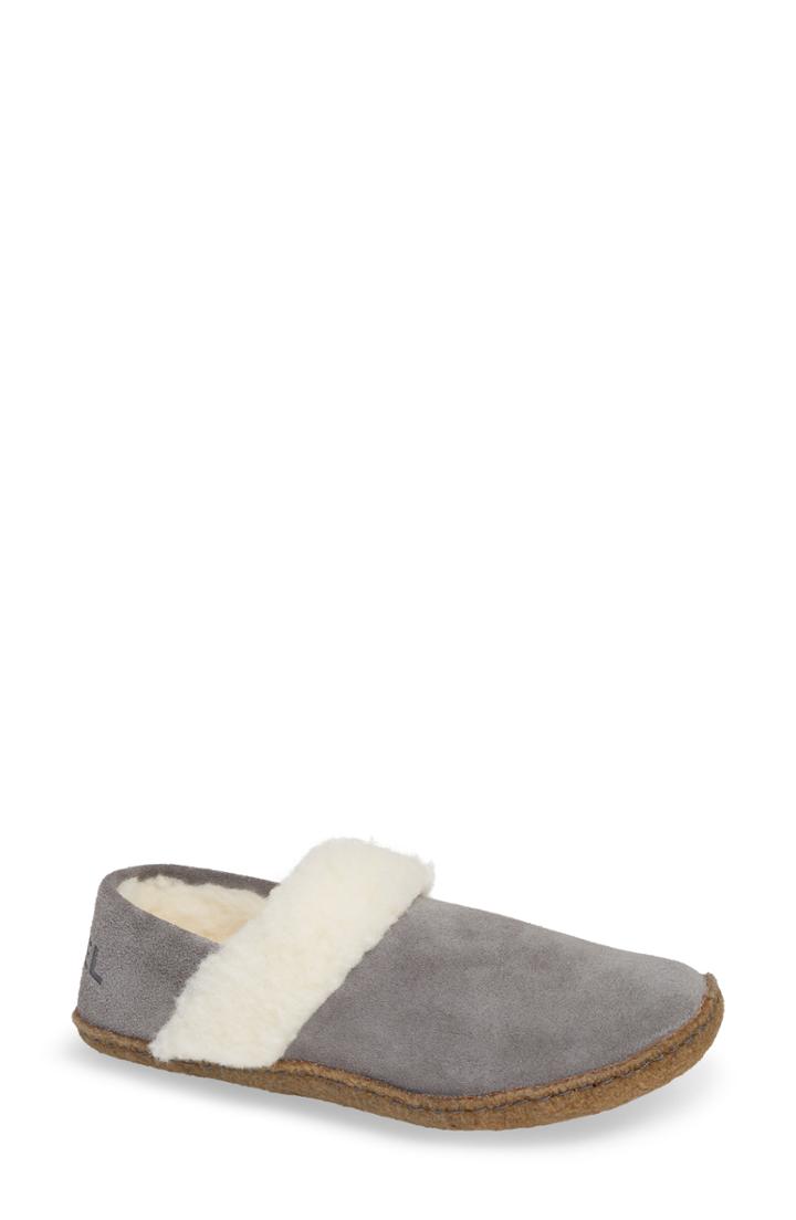 Women's Sorel Nakiska Ii Faux Shearling Lined Slipper M - Grey