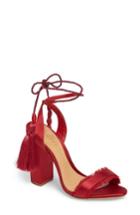 Women's Schutz Primm Lace-up Sandal M - Red
