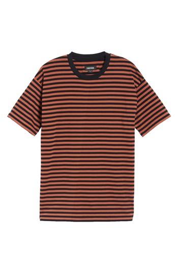 Men's Zaberobe Stripe Box T-shirt, Size - Orange