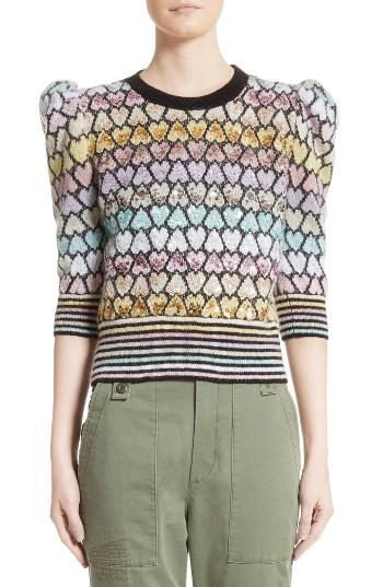 Women's Marc Jacobs Heart Knit Mohair Blend Sweater