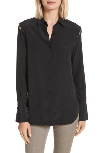 Women's Rag & Bone Hana Silk Blouse - Black