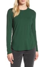 Women's Eileen Fisher Crewneck Top, Size - Green
