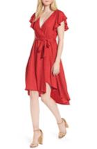 Women's Mcguire Bassinger Faux Wrap High/low Dress - Red