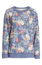 Women's Caslon Floral Print Sweatshirt - Blue