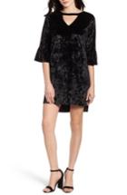 Women's Billy T Velvet Keyhole A-line Dress - Black