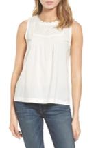 Women's Current/elliott Embroidered Bib Top - White