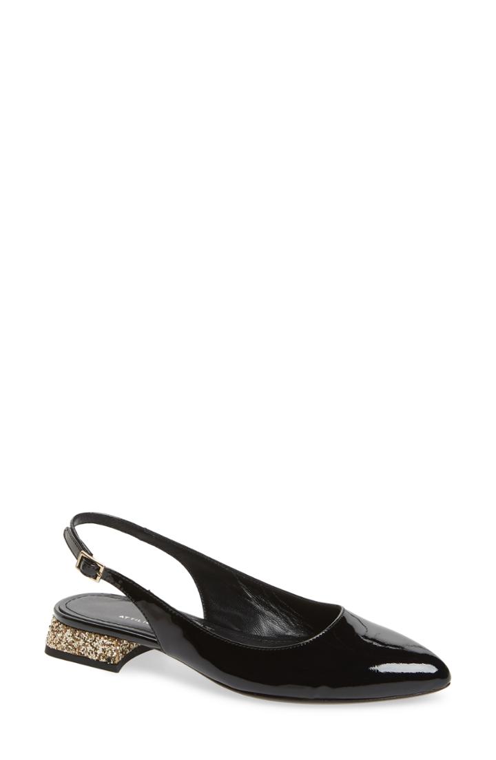 Women's Agl Glitter Heel Slingback Pump Us / 41eu - Black