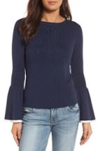 Women's Halogen Flare Sleeve Sweater, Size - Blue